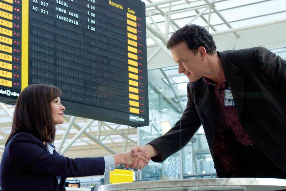 Catherine Zeta-Jones og Tom Hanks i Terminalen